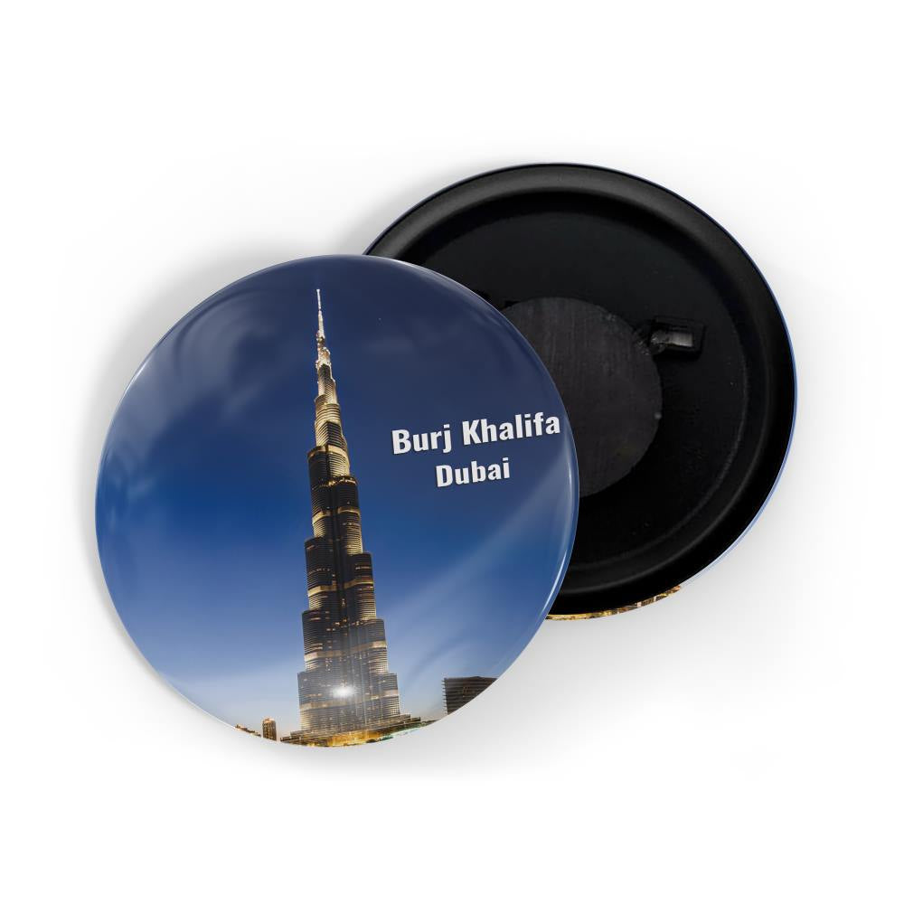dhcrafts Fridge Magnet Multicolor Famous Tourist Place Burj Khalifa Dubai D2 Glossy Finish Design Pack of 1
